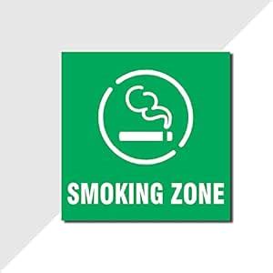 VVWV Logo Zones Smoking Area Sign Signage Sticker For Office Safety ...