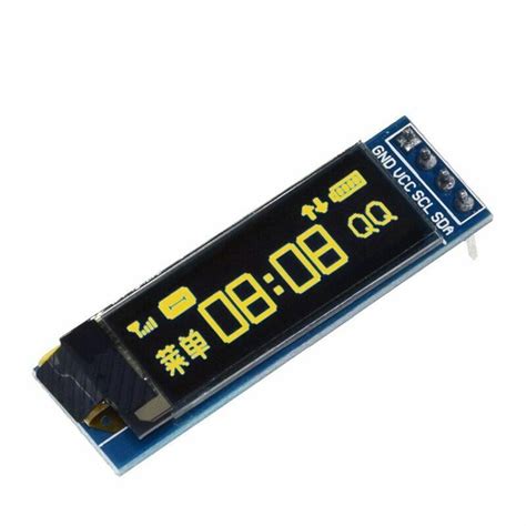 I2C Interface Display 3.3V 5V 0.91" White OLED Display Module - 128x32 ...