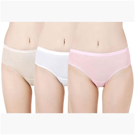 Women's Cotton & Lycra Briefs Hipster Panties-(PO3) (Color:- Assorted ...