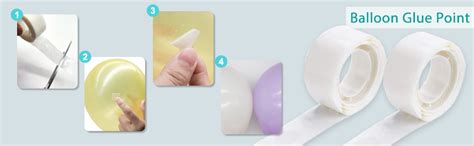 TOYXE 1000 pcs Glue Point Clear Balloon Glue Removable Adhesive Dots ...