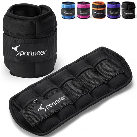 Sportneer Adjustable Ankle Weights Set of 2-2/3/4/6/7 LBS Pair with ...