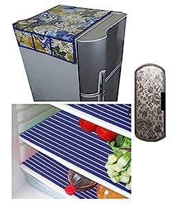 Kuber Industries PVC 3 Pieces Fridge Mats, 1 Piece Handle Cover and 1 ...