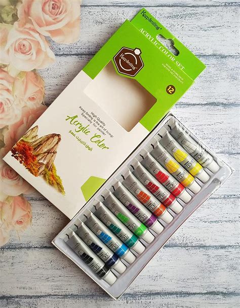Generic 53 Arts Keep Smiling Acrylic Colour Tubes - 6 Ml Each (12 ...