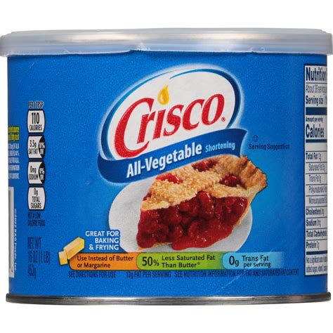 Crisco All Vegetable Shortening, 16 oz Can - Walmart.com