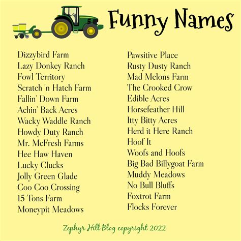 Funny Farm Animal Names at Madalyn Hartley blog