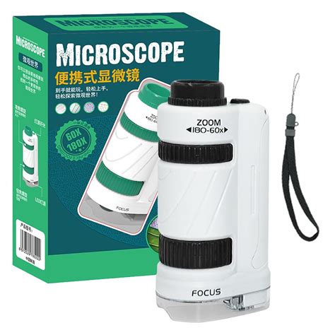 Ubervia® Children Mini Microscope - Kids Science 60x to 180x Microscope ...