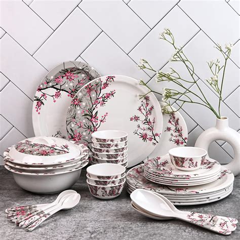 NEXX Melamine Dinner Set (LILA, 32 Pcs) : Amazon.in: Home & Kitchen