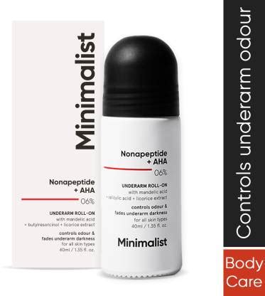 Minimalist 6% Nonapeptide+ AHA BHA Underarm Roll-On Controls Odour ...