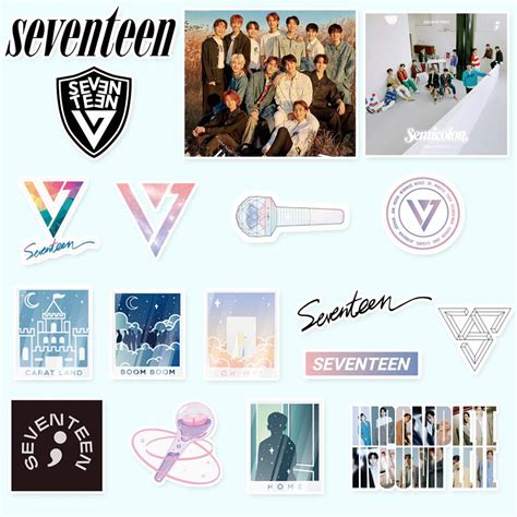 Seventeen Sticker Pack 85Pcs Sticker Semicolon Cartoon Sticker for ...