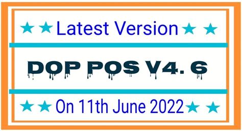 DOP POS Version v4.6 Released | Latest Version of Post Office POS ...