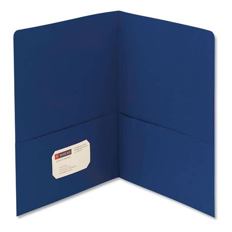 Two-Pocket Folder, Textured Paper, 100-Sheet Capacity, 11 x 8.5, Dark ...