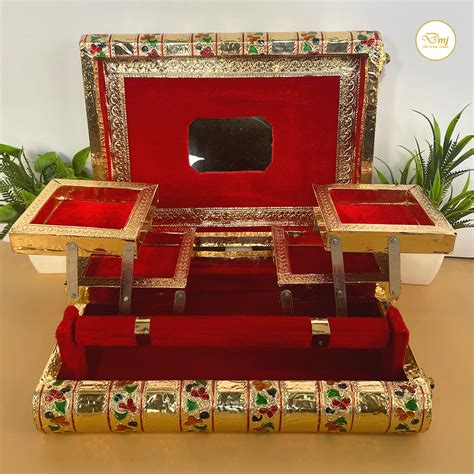 Buy Handcrafted Peacock Design Meenakari Jewelry Box | Shop Now | DMH ...
