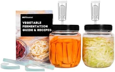 Buy Gutbasket Fermenter 2 L (2 Jars)- Glass Fermentation Jar With ...