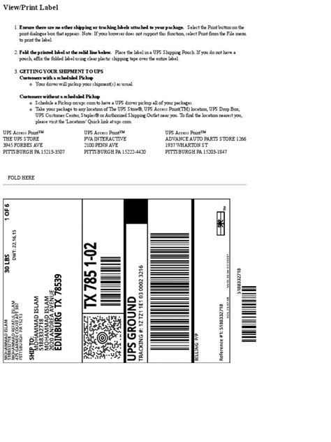 Image result for PDF USPS Label