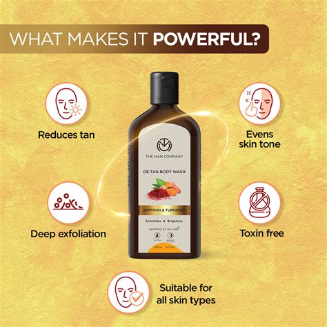 De-Tan Body Wash I Saffron & Turmeric | The Man Company