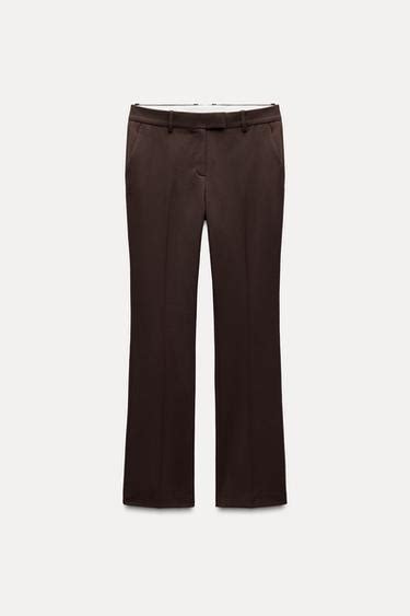 LOW RISE TROUSERS - Dark brown | ZARA India