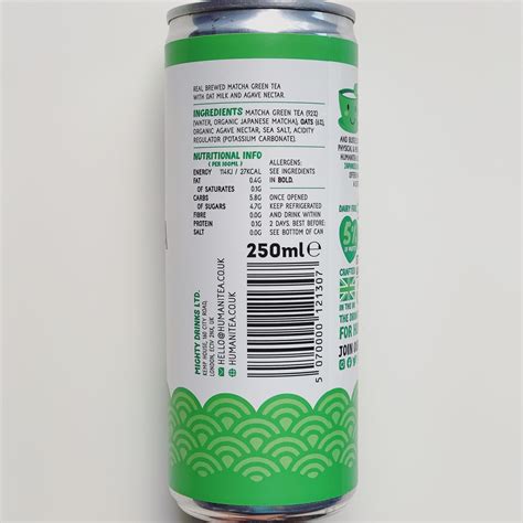 Matcha Oat Milk Green Tea Latte - 250ml x 12 cans