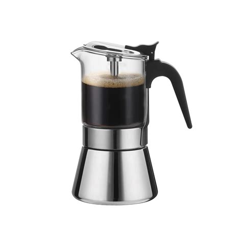 Buy SIXAQUAE Moka Induction Stovetop Espresso Maker With Pressure valve ...