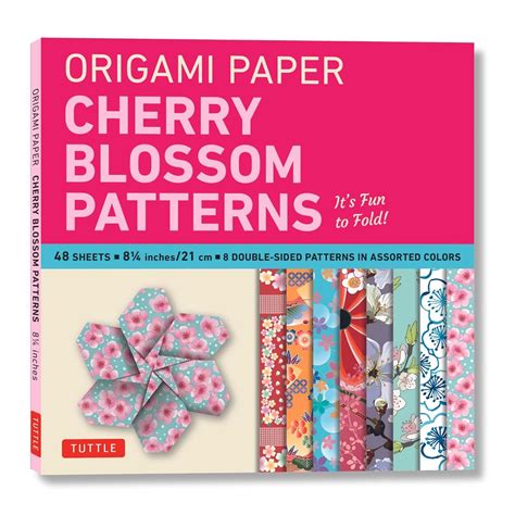 Origami Paper- Cherry Blossom Patterns Large 8 1/4" 48 sh: Tuttle ...