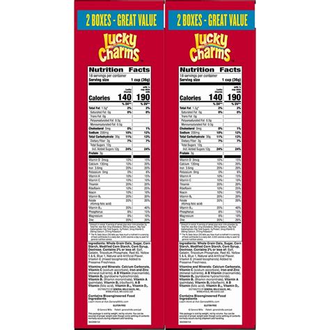 Lucky Charms Nutrition Label