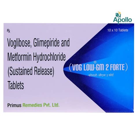 VogLow-GM 2 Forte Tablet | Uses, Side Effects, Price | Apollo Pharmacy