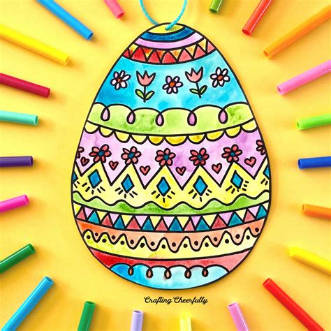 Blank Easter Egg Coloring Page