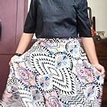 Styleville.in Crepe a-line Skirt (SSKF350440_Turquoise_Small) : Amazon ...