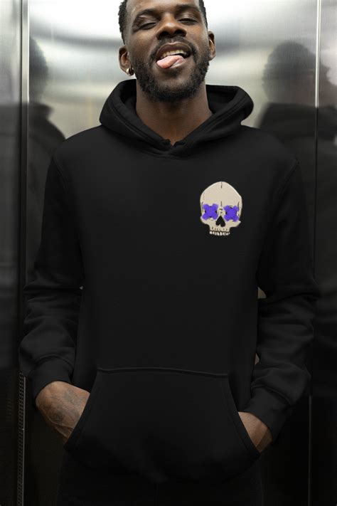 Punk Skull Premium Non Zipper Black Hoodie – Styched Fashion