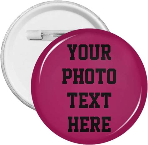 Buy Custom Buttons with Picture Design Your Own Image Text Logo for ...