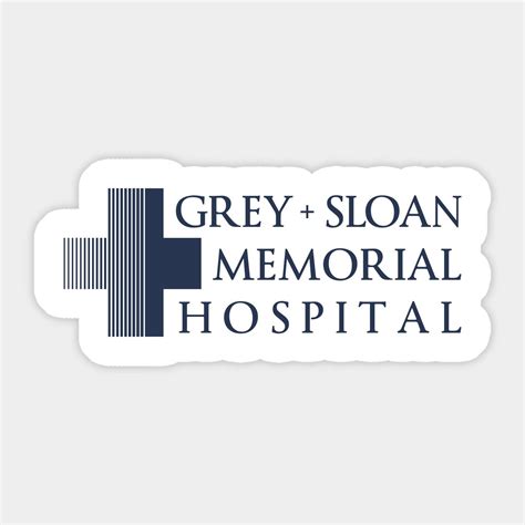 Grey + Sloan Memorial Hospital Logo Blue Print Sticker