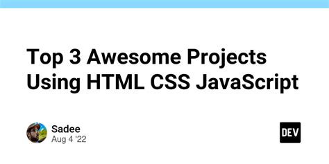 Image result for Awesome HTML CSS JavaScript Projects