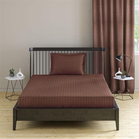 Pro Linen Basic 210TC 1cm Satin Stripe Bedding Set | Pure Cotton | Cof ...