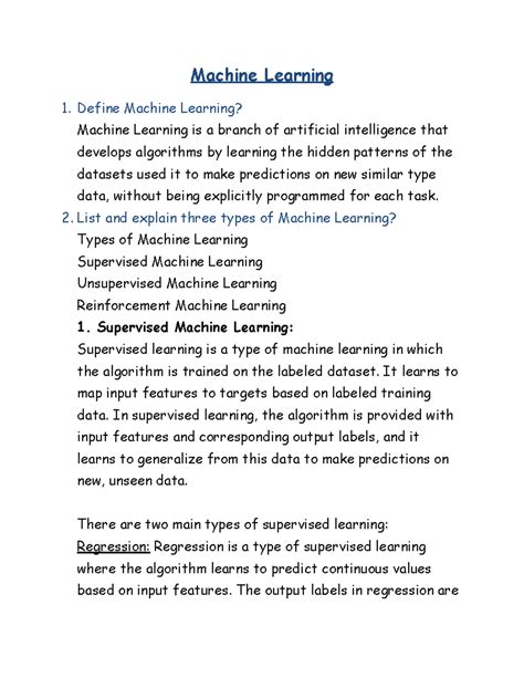 Machine Learning - Machine Learning Define Machine Learning? Machine ...