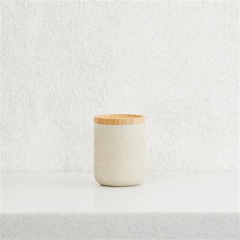 Buy Marshmallow Bamboo Jar with Lid from Home Centre at just INR 999.0