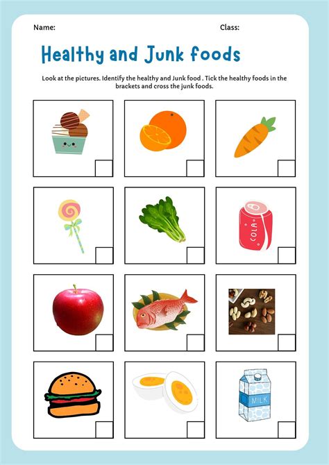 Snacks Worksheet 的图像结果