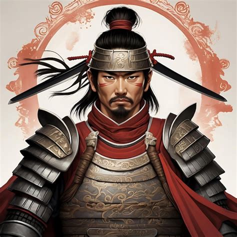 Samurai warrior illustration in traditional japanese attire | Premium ...
