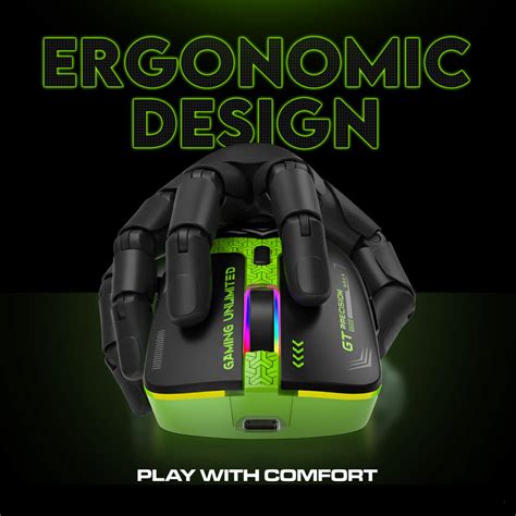 SpinBot Clutch GT500 Wireless Gaming Mouse | 4800 DPI Sensor | Multi C