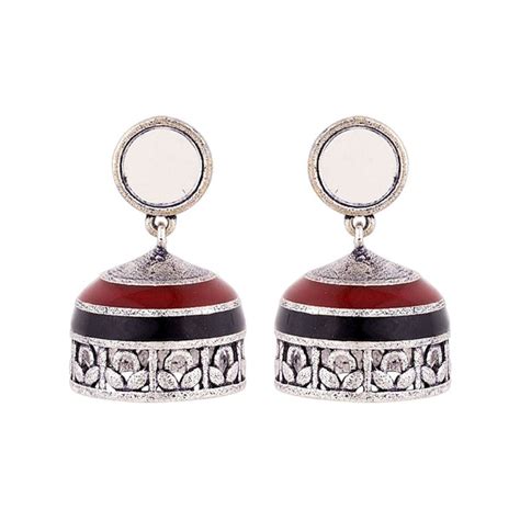 Rabaari Round Jhumka Drop Earrings – VOYLLA