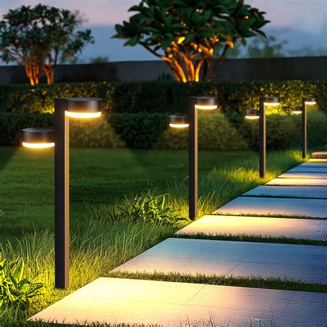 Brightest Led Solar Pathway Lights GIGALUMI Solar Yard Lights 6 Pack