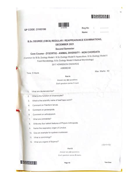 2 Sem 2021 - Sem 2 previous year question paper - 21103190 QP CODE ...