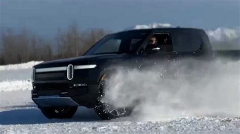 Watch Rivian Test Its Dual-Motor Powertrain On Frozen…