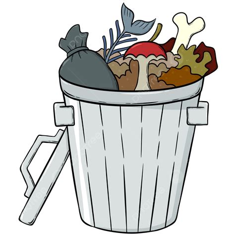 Overflowing Trash Can Clip Art