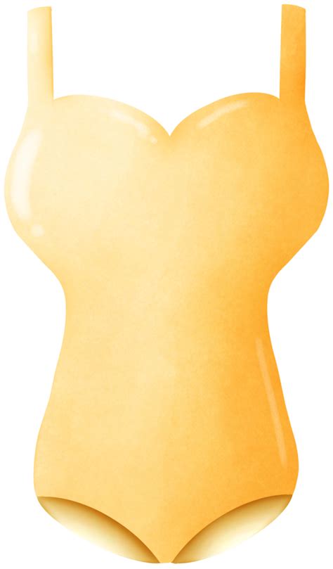 Yellow one-piece swimsuit 33890892 PNG