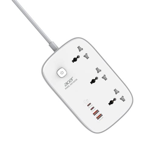 Acer PowerHub Core GaN | 3 AC Outlets + 4 USB Ports (2 Type-C GaN PD ...