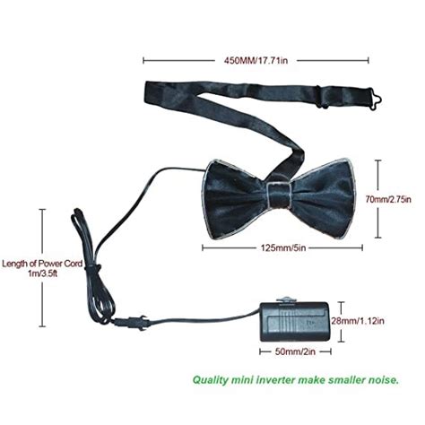 Jagmag® Luminous Bow Tie Novelty Adjustable EL Wire LED Light Up ...