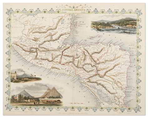 Central America - Antique Print Map Room
