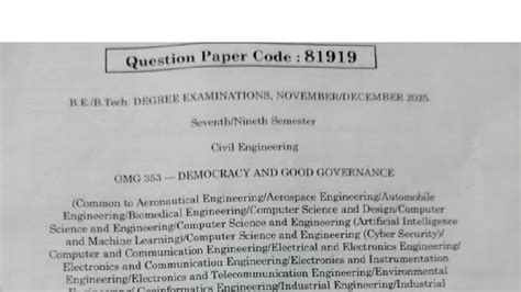 OMG 353 Democracy and Good Governance Nov-Dec 2025 Exam Paper - Studocu