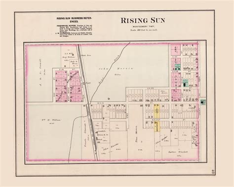 Rising Sun, Ohio 1886 - Wood Co. 24 - OLD MAPS