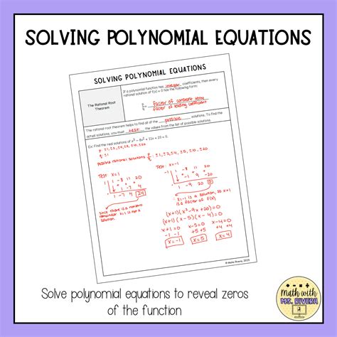 Image result for Solving Polynomial Equations Algebraically