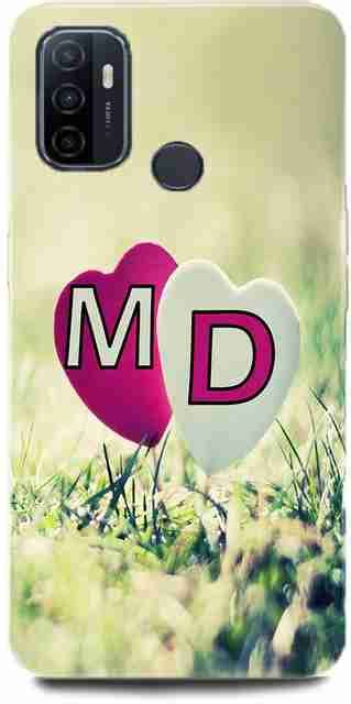Ignite Back Cover for OPPO A53/CPH2127,M Loves D Name,M Name, D Letter ...